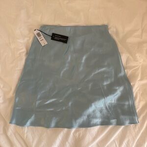 Blue mini/midi skirt